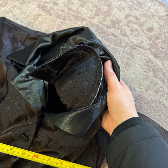 Amanda Lane Vintage Women’s XS/S Black Gothic Vampire Button-up Duster Overcoat - Picture 10 of 12